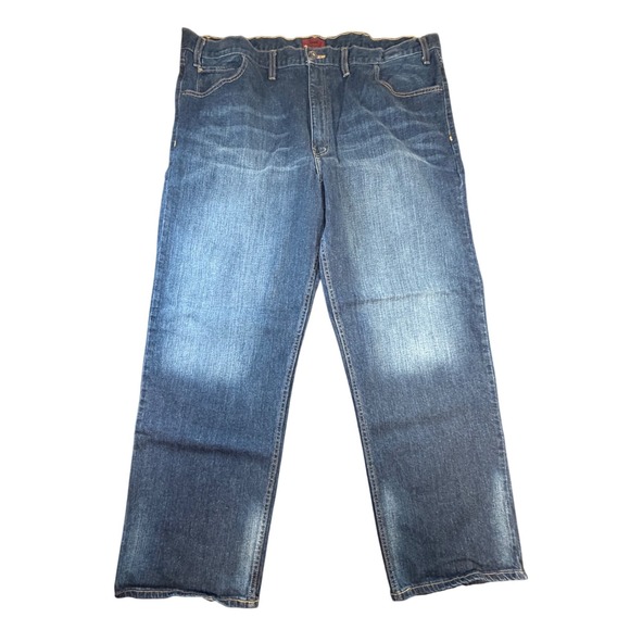 The Foundry Supply Co Other - The Foundry Supply Co Flex Denim Jeans Mens 48x32 Dark Wash Straight Leg Blue K1